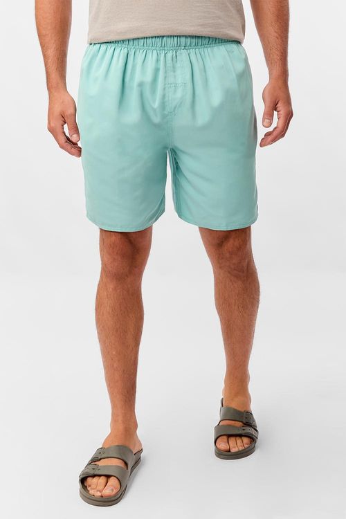 Short Liso Com Silk Refletivo Verde Claro