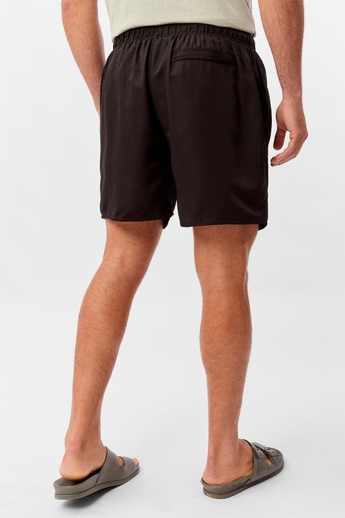 Short Liso Com Silk Refletivo Preto