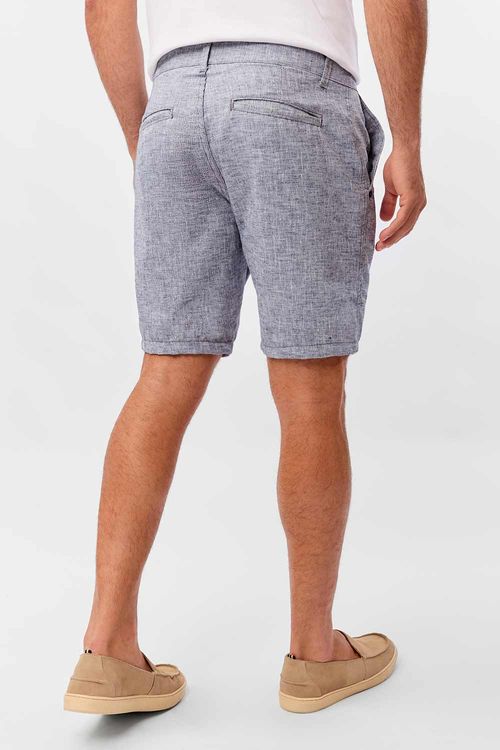 Bermuda Chino Fio Tinto Azul Escuro