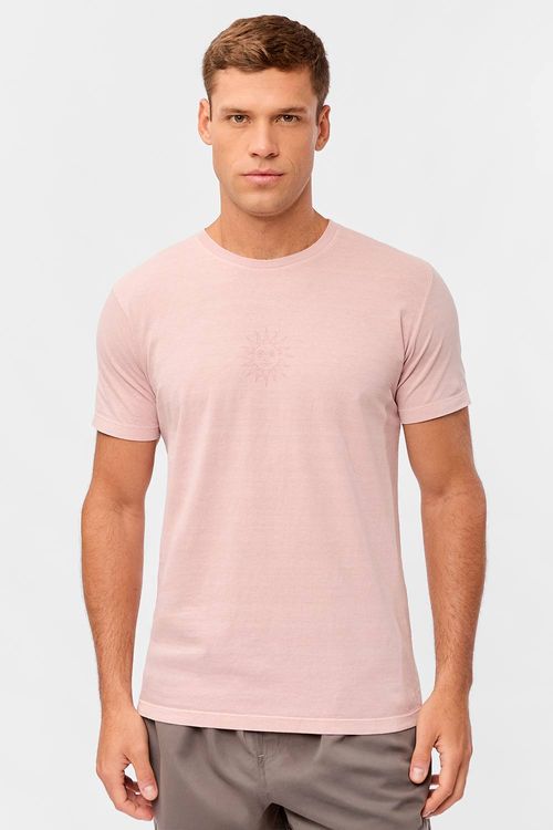 T-Shirt Estampada Carimbo Zodiac Rosa Clara