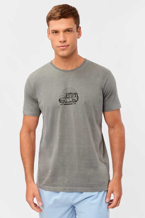 T-Shirt Estampada Stone Carimbo Dog Grafite