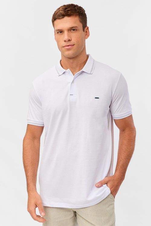Polo Básica Comfort Piquet Branca