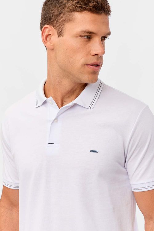 Polo Básica Comfort Piquet Branca