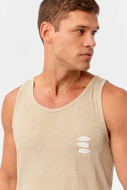 Regata Especial Stone Com Carimbo Khaki