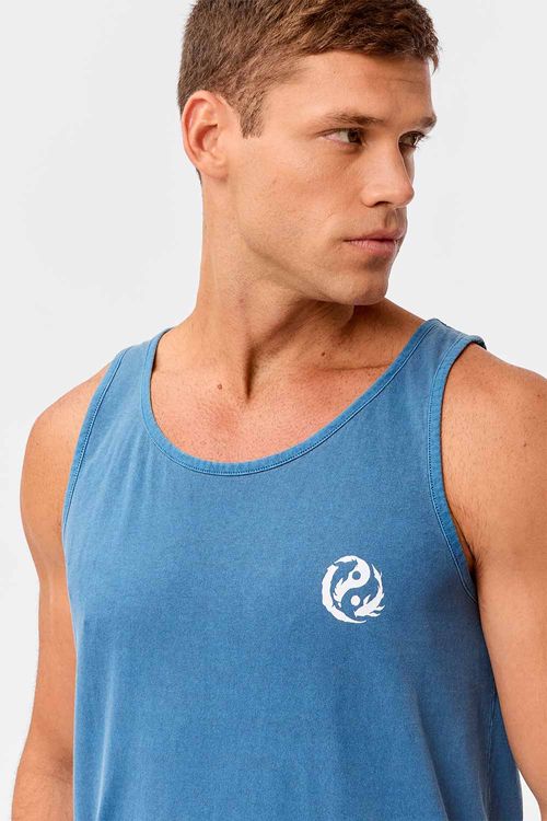 Regata Especial Stone Com Carimbo Azul