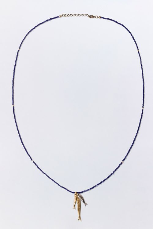 Colar Trio De Peixes Azul Marinho