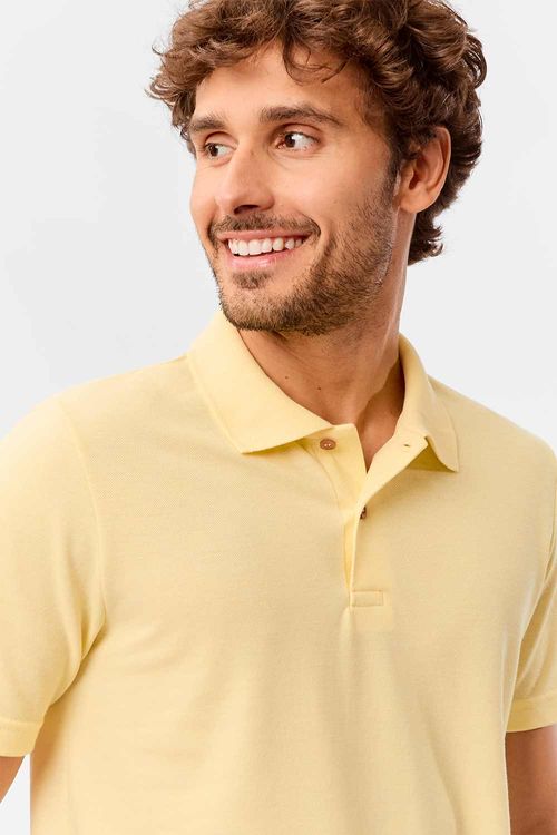 Polo Piquet Molinê Amarela Clara