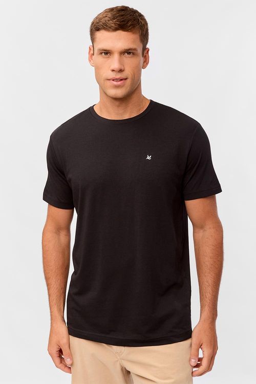 T-Shirt Básica Premium Modal Spandex Tech Preta
