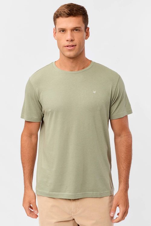 T-Shirt Básica Premium Modal Spandex Tech Verde Militar
