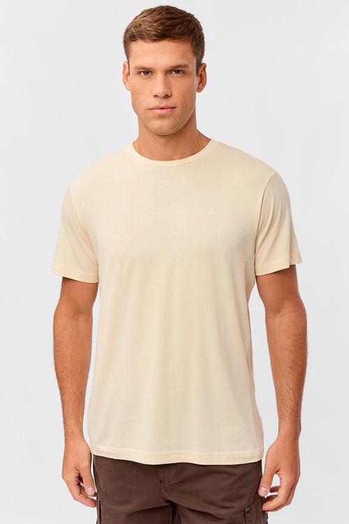 T-Shirt Básica Premium Modal Spandex Tech Off White