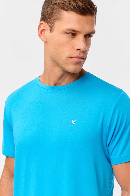 T-Shirt Básica Premium Azul Turquesa