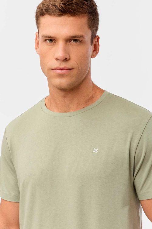 T-Shirt Básica Premium Modal Spandex Tech Verde Militar