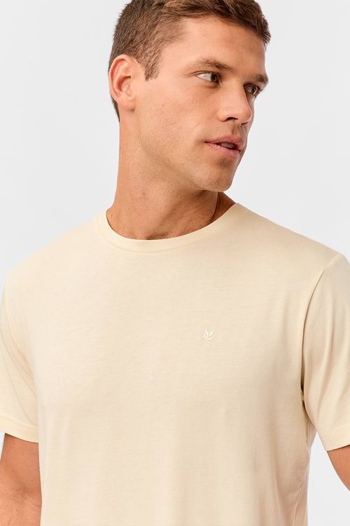 T-Shirt Básica Premium Modal Spandex Tech Off White