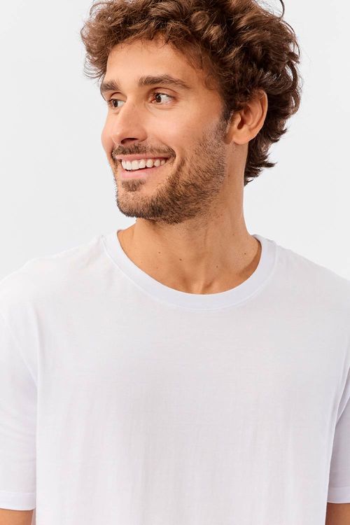 T-Shirt Básica Premium Pima Spandex Branca