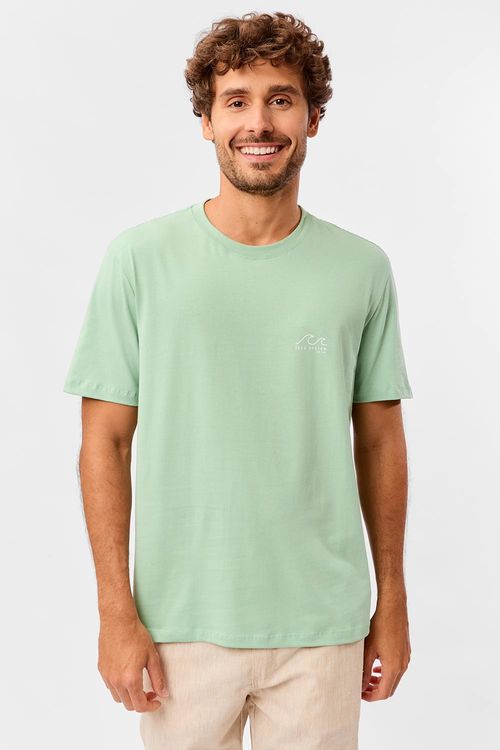 T-Shirt Estampada Pima Spandex Onda 85 Verde Clara