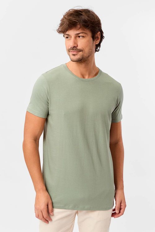 T-Shirt Básica Premium Sem Costura Verde