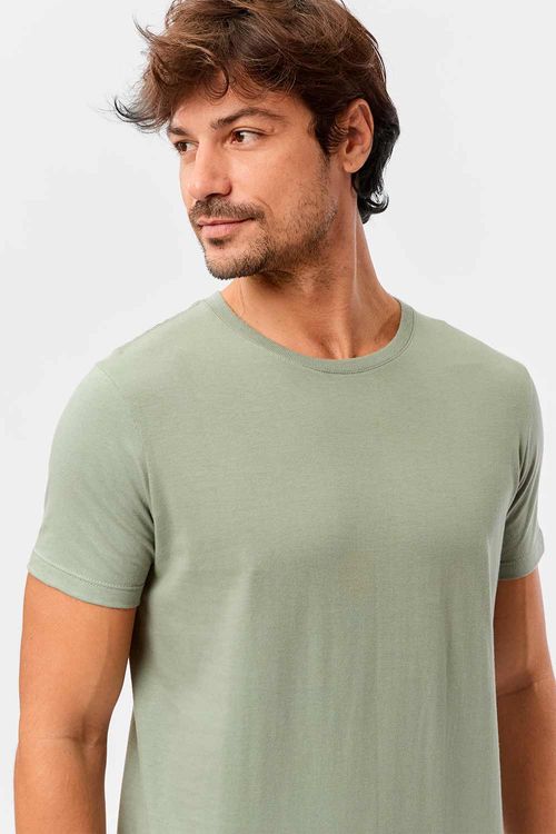 T-Shirt Básica Premium Sem Costura Verde