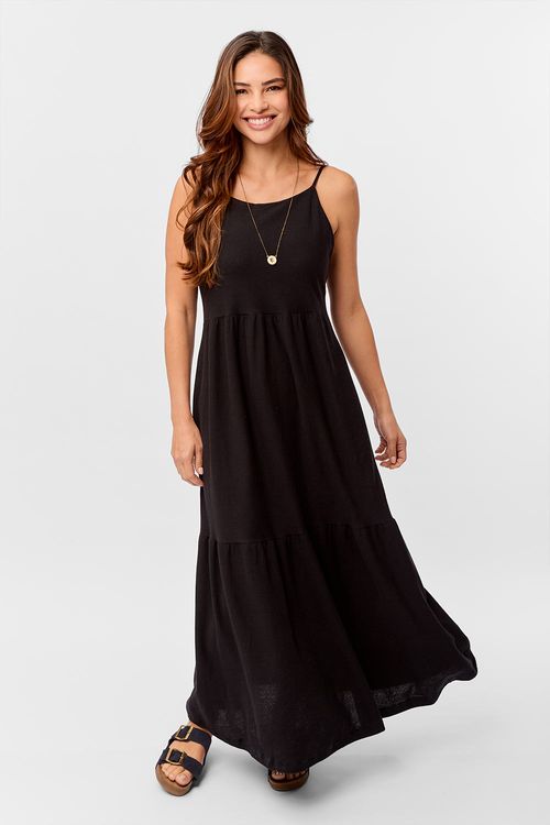 Vestido Malha Três Recortes Preto