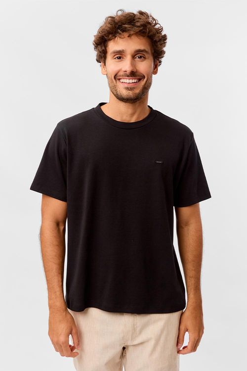 T-Shirt Básica Suedine Supima Preta