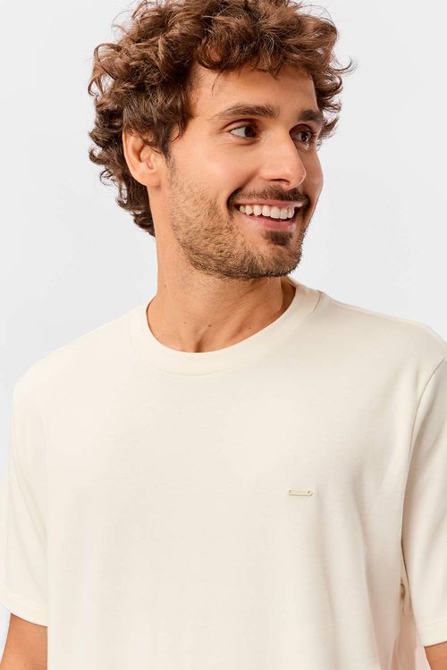 T-Shirt Básica Suedine Supima Branca