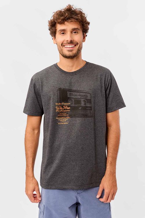 T-Shirt Estampada Mescla Music Sessions Grafite