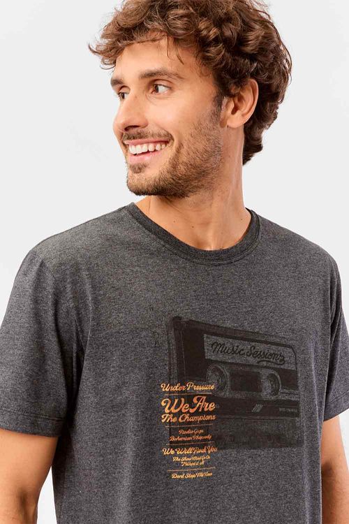 T-Shirt Estampada Mescla Music Sessions Grafite
