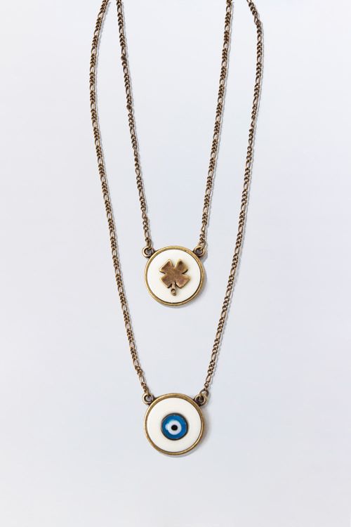 Colar Escapulário Sorte Ouro