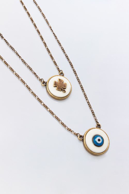 Colar Escapulário Sorte Ouro