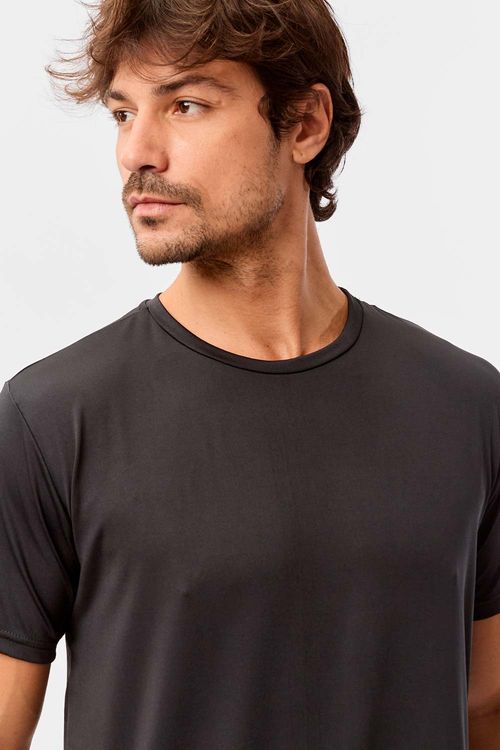 T-Shirt Manga Curta Uv Flex Preta