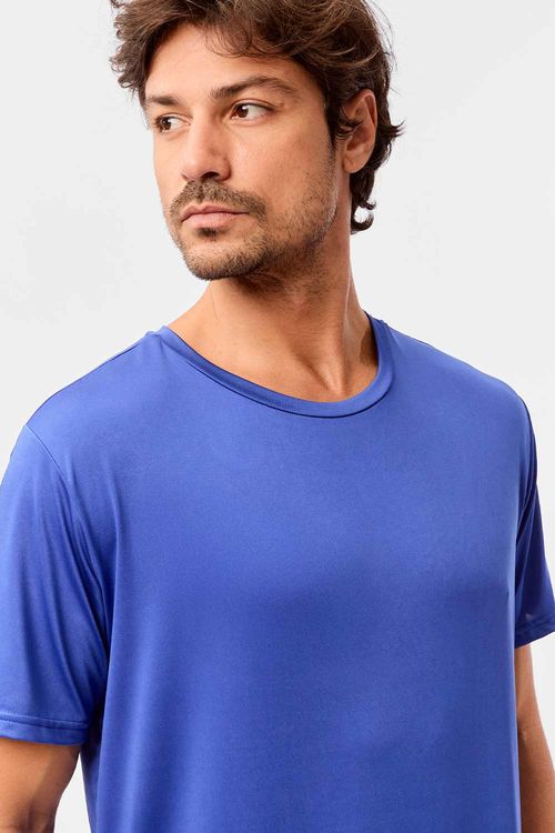 T-Shirt Manga Curta Uv Flex Azul