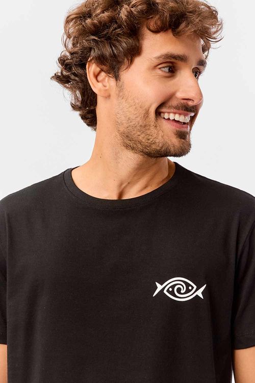 T-Shirt Estampada Horus Preta