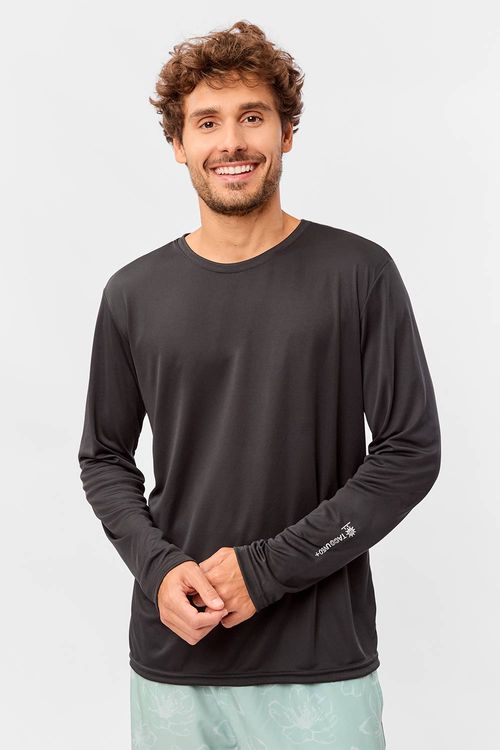 T-Shirt Manga Longa Uv Preta