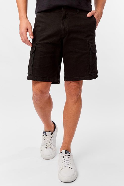 Bermuda Cargo Flex Preta