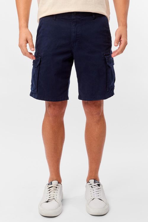 Bermuda Cargo Flex Azul Marinho
