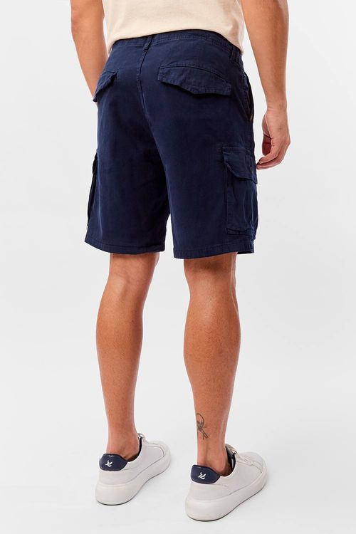 Bermuda Cargo Flex Azul Marinho