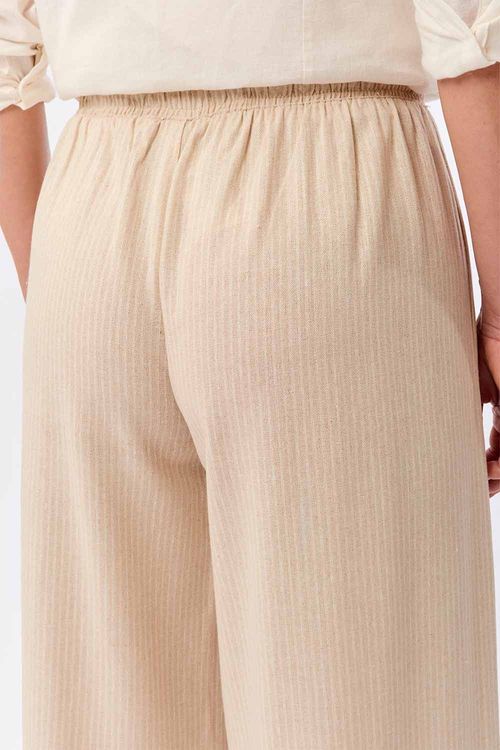 Calça Pantalona Linho Cru