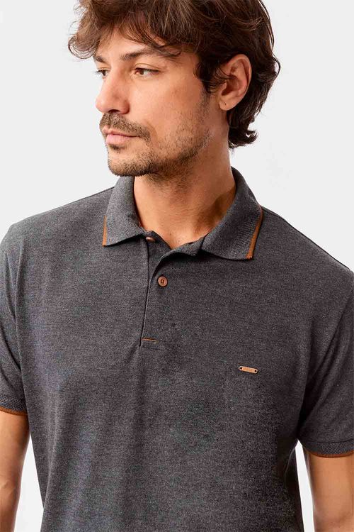 Polo Básica Comfort Piquet Grafite