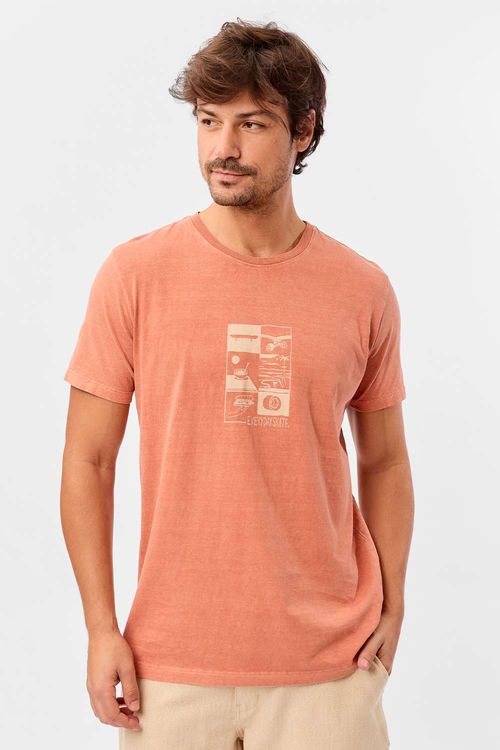 T-Shirt Estampada Stone Everyday Laranja