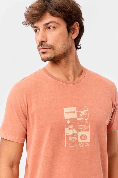 T-Shirt Estampada Stone Everyday Laranja