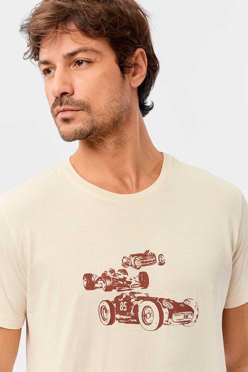T-Shirt Estampada Stone Kart Off White