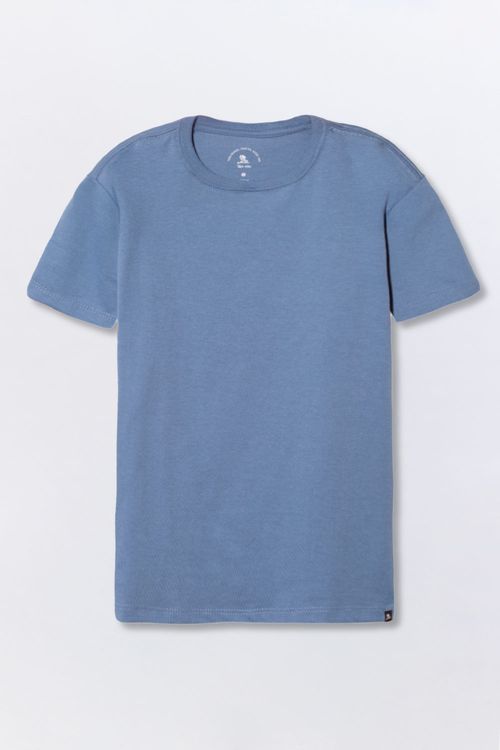 T-Shirt Infantil Básica Azul Jeans