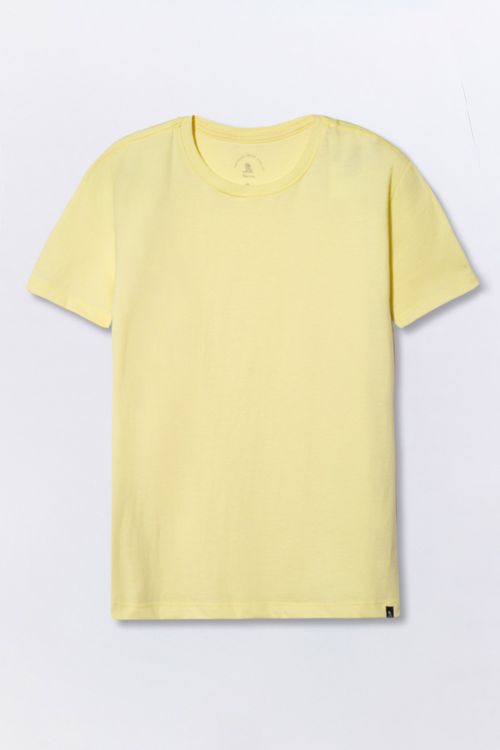 T-Shirt Infantil Básica Amarela Clara