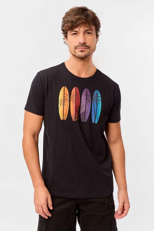 T-Shirt Estampada Termico Color Preta