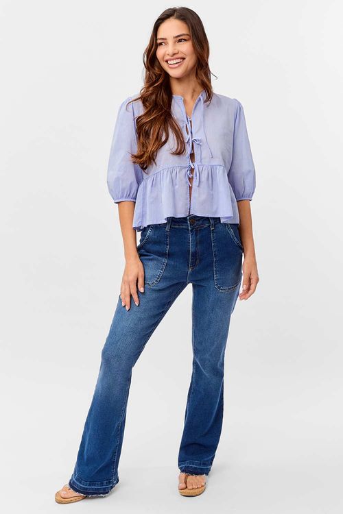 Calça Jeans Bootcut Destroyer