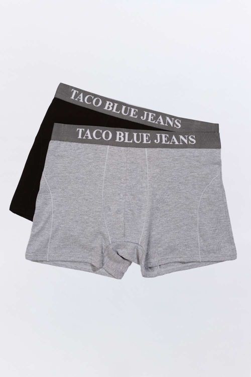 Kit Boxer Taco Blue Jeans Preto/Cinza