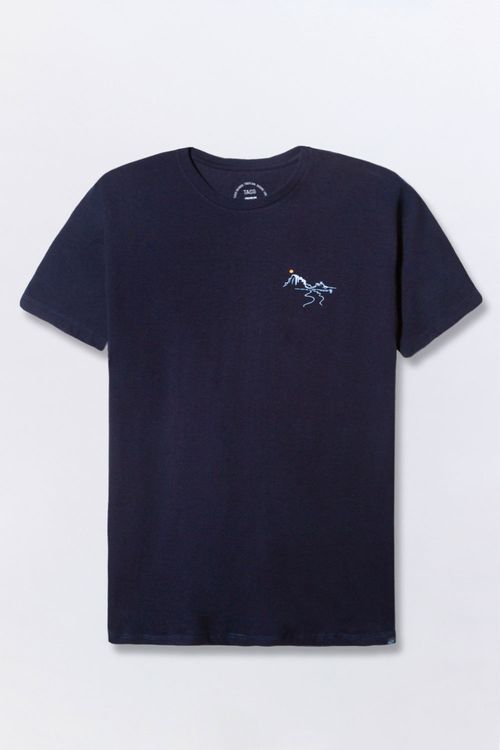 T-Shirt Estampada Premium Sem Costura Azul Marinho