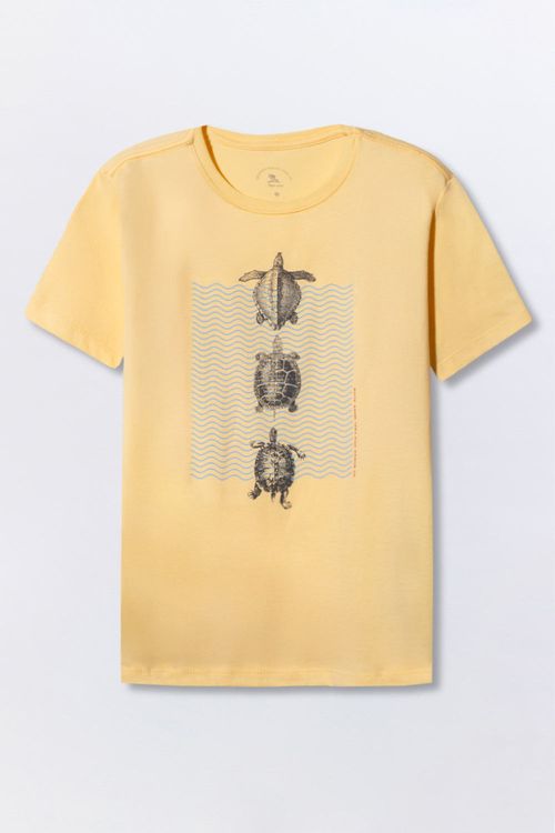 T-Shirt Infantil Estampada Alive Amarelo Claro