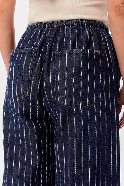 Calça Jeans Wide Leg Listras Stone