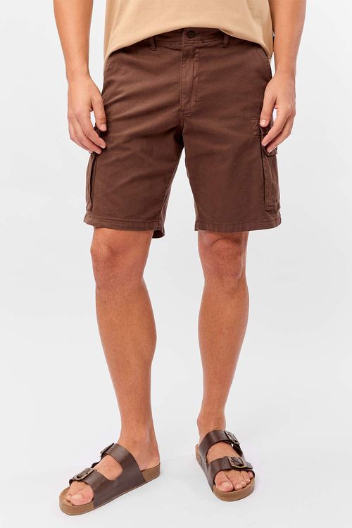 Bermuda Cargo Flex Marrom