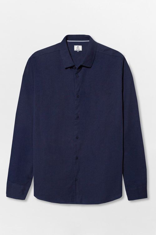 Camisa Linho Premium Azul Marinho